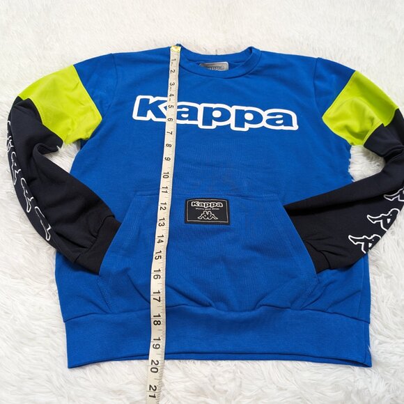 Kappa Unisex Crew Neck Blue Pullover Loopknit Long Sleeve Sweatshirt for 8Y NWOT - Picture 5 of 8